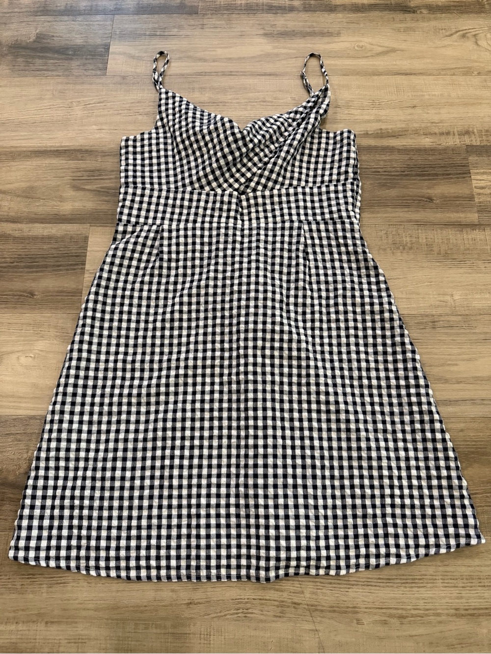 LOFT Gingham Checkered Textured Seersucker Sundress